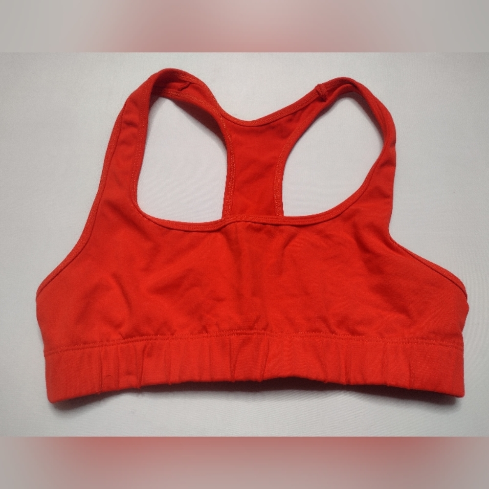 Los Angeles Apparel Sports Bra Medium Orange Racerback Wireless Workout B9